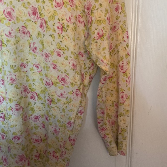 SILX 7/8 sleeve floral cardigan medium - Picture 4 of 4